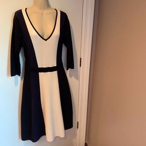 Boden color block A line knit dress